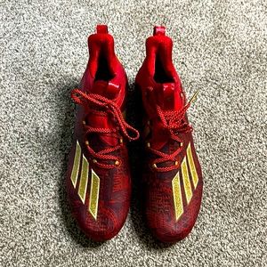 Red Adizero Cleats